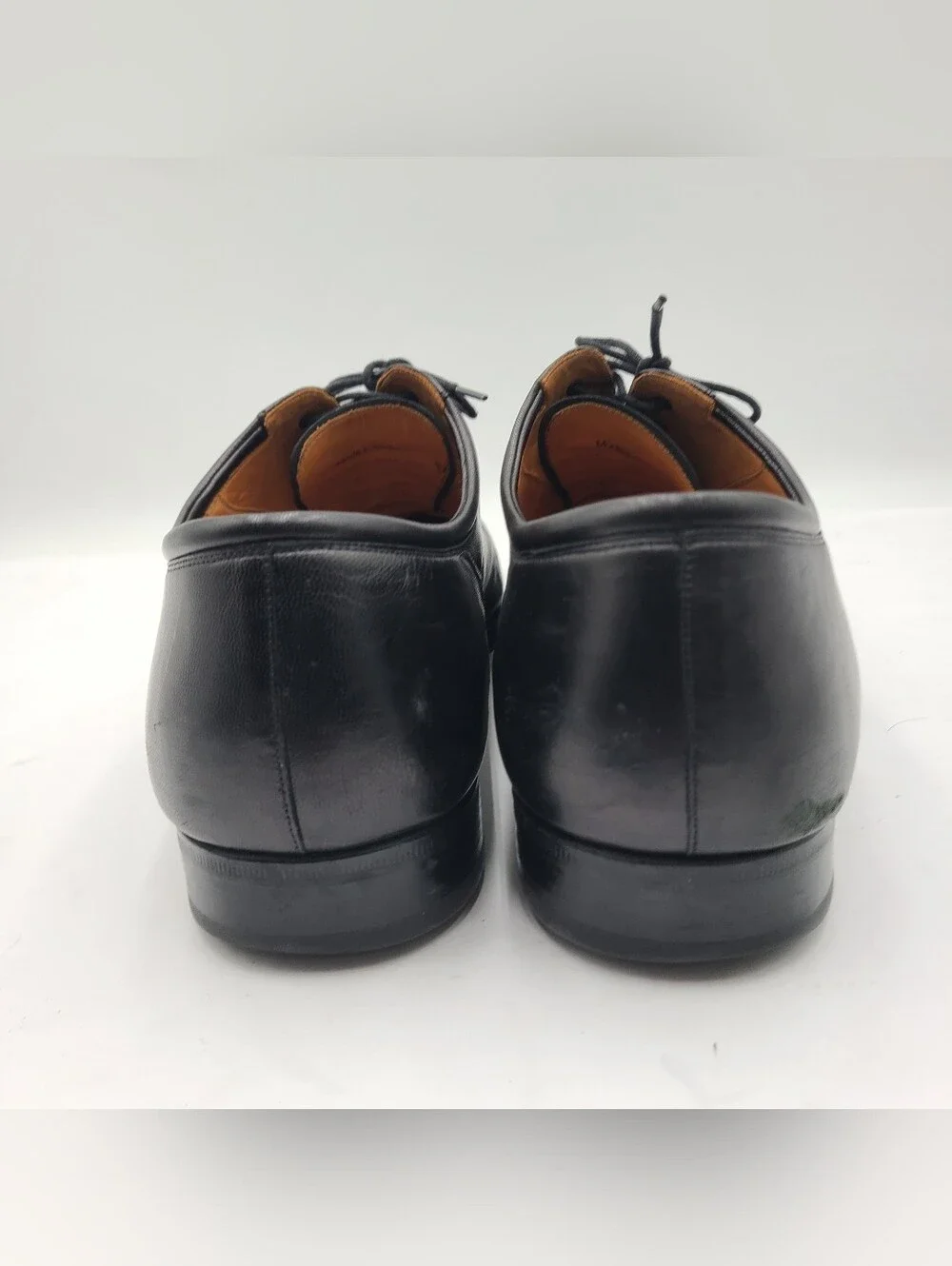 B40 Sz 13 M Mens Magnanni Mens Black Leather Cap Toe Oxford Dress Shoes